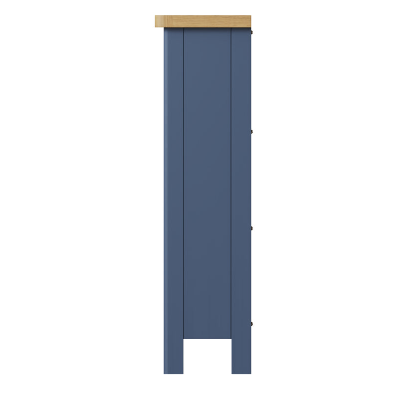 Aldeburgh Blue Bookcase Small Wide 70 x 22 x 82 cm