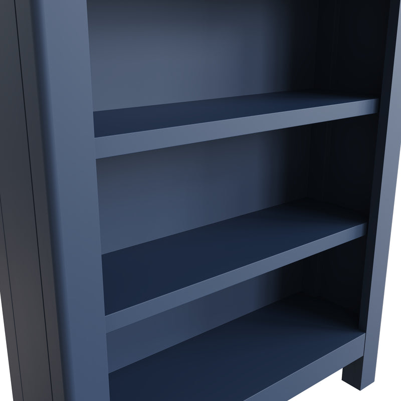 Aldeburgh Blue Bookcase Small Wide 70 x 22 x 82 cm