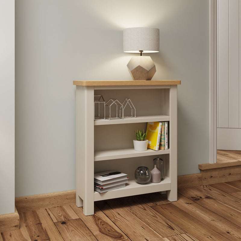 Beverley Dove Grey  Bookcase Small Wide 70 x 22 x 82 cm
