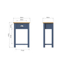 Aldeburgh Blue Telephone Table 50 x 32 x 75 cm