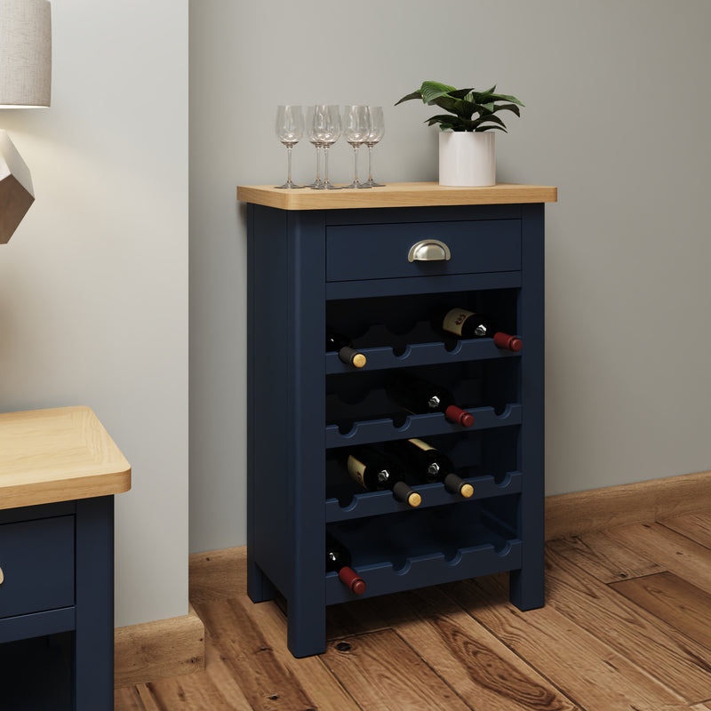 Aldeburgh Blue Wine Cabinet 55 x 30 x 80 cm