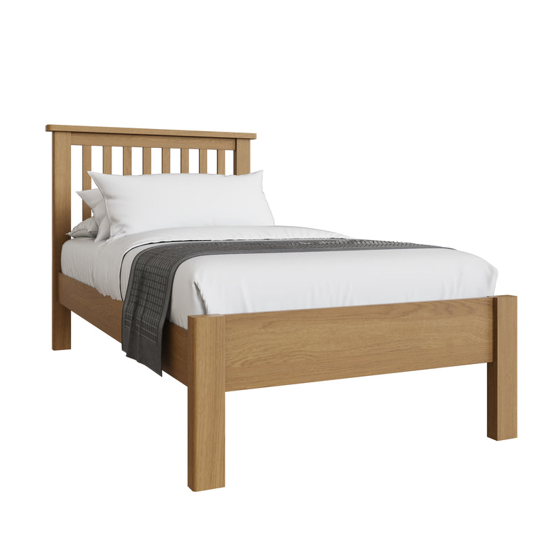 Hemsworth Rustic Oak  Bed 3' Single 106 x 201 x 105 cm