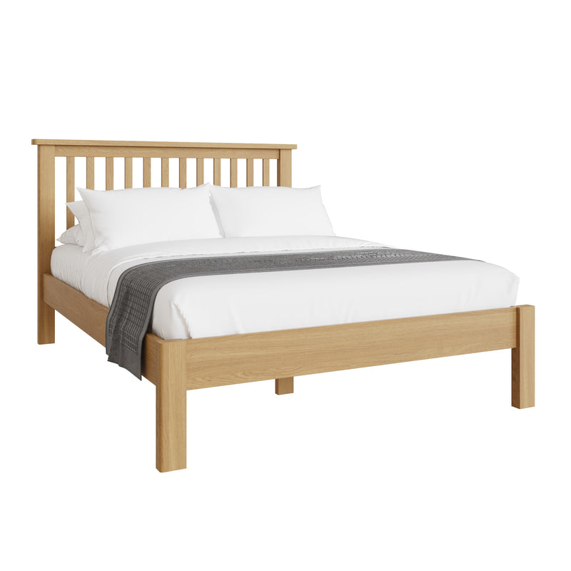 Hemsworth Rustic Oak  Bed 4'6" Double 152 x 201 x 105 cm