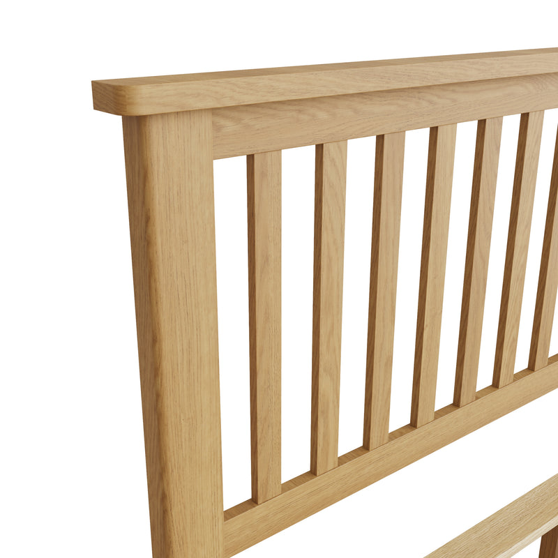 Hemsworth Rustic Oak  Bed 4'6" Double 152 x 201 x 105 cm