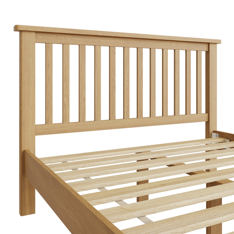 Hemsworth Rustic Oak  Bed 4'6" Double 152 x 201 x 105 cm