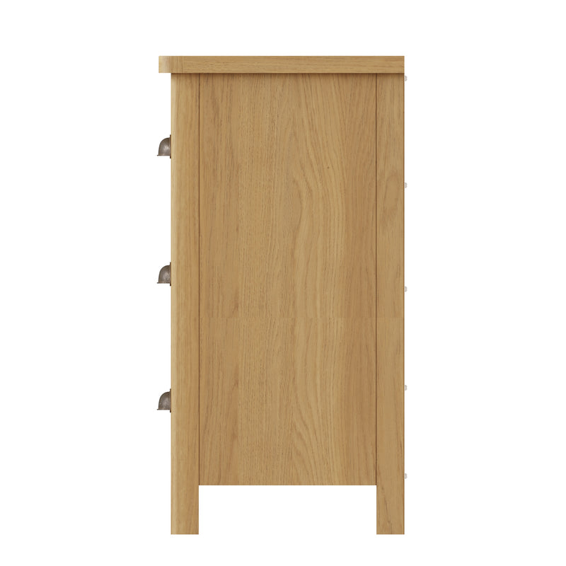 Hemsworth Rustic Oak  Chest of 6 Drawers 115 x 40 x 78 cm