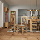 Hemsworth Rustic Oak  Pair of Chairs 42 x 49 x 95.5 cm