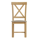 Hemsworth Rustic Oak  Pair of Chairs 42 x 49 x 95.5 cm