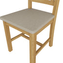 Hemsworth Rustic Oak  Pair of Chairs 42 x 49 x 95.5 cm