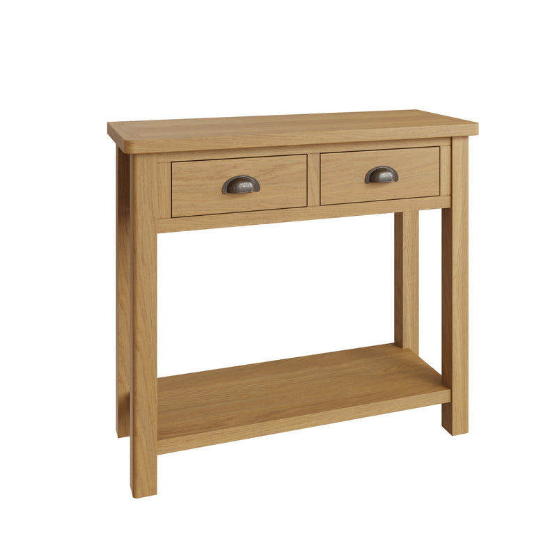 Hemsworth Rustic Oak  Console Table 85 x 32 x 75 cm