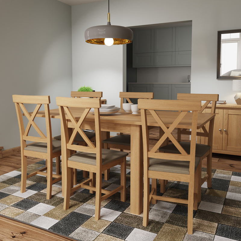 Hemsworth Rustic Oak  Flip-Top Table 85 x 85 x 78 cm