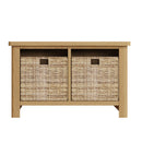 Hemsworth Rustic Oak  Hall Bench 80 x 30 x 50 cm