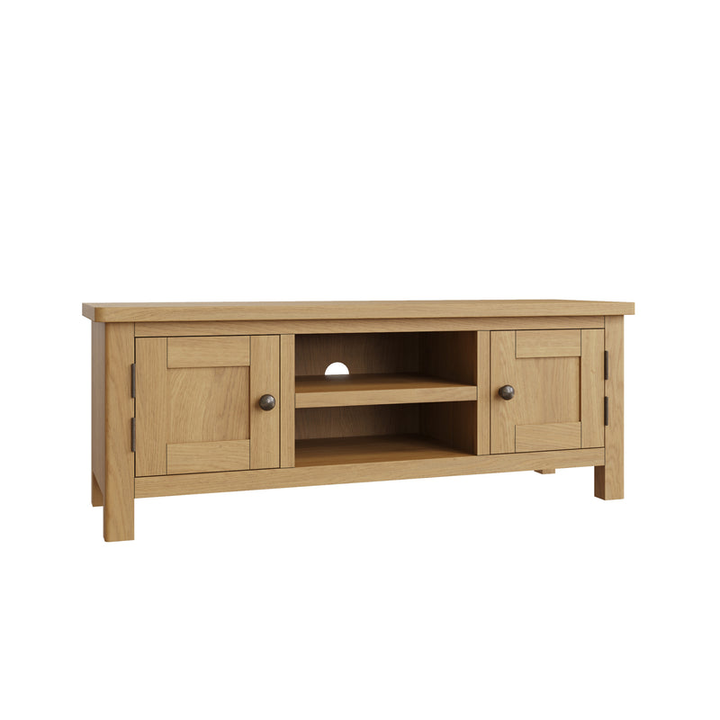 Hemsworth Rustic Oak  TV Unit Large 120 x 38 x 45 cm