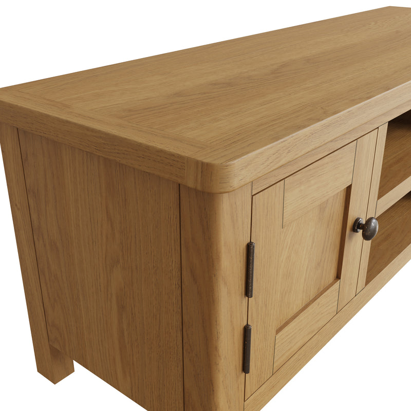 Hemsworth Rustic Oak  TV Unit Large 120 x 38 x 45 cm