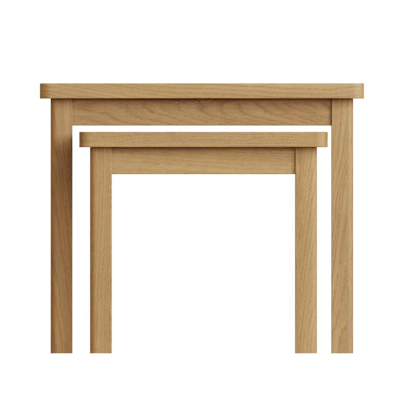 Hemsworth Rustic Oak  Nest of 2 Tables 50 x 32 x 50 cm