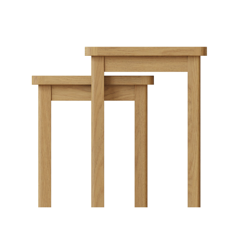Hemsworth Rustic Oak  Nest of 2 Tables 50 x 32 x 50 cm