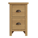 Hemsworth Rustic Oak  Bedside Table with 2 Drawers 35 x 32 x 58 cm