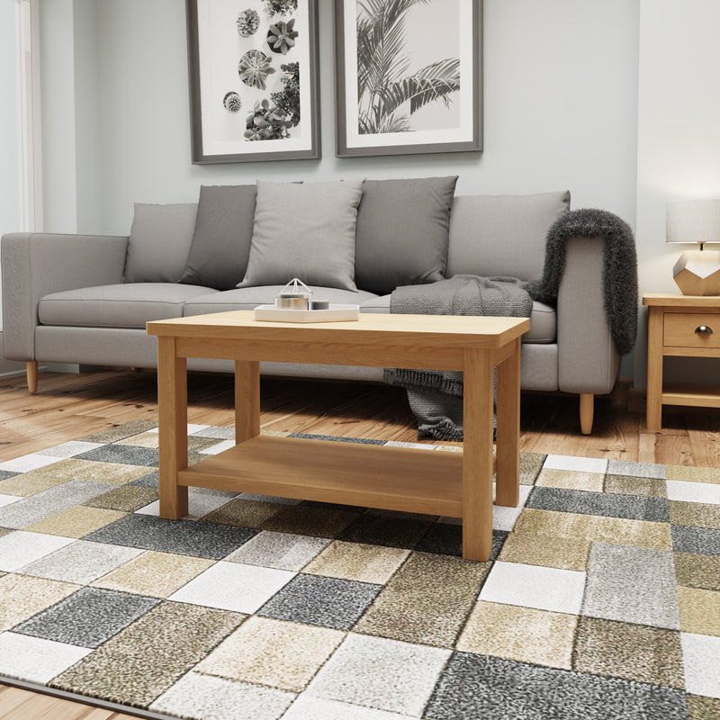 Hemsworth Rustic Oak  Coffee Table Small 80 x 45 x 45 cm