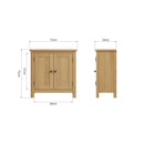 Hemsworth Rustic Oak  Sideboard Small 75 x 34 x 75 cm