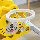 AIYAPLAY 2 in 1 Kids Slide for Indoor Use with Basketball Hoop for 18-36 Months