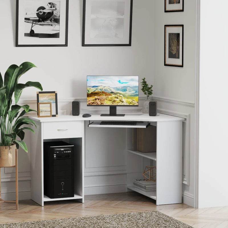 Homcom desk deals white
