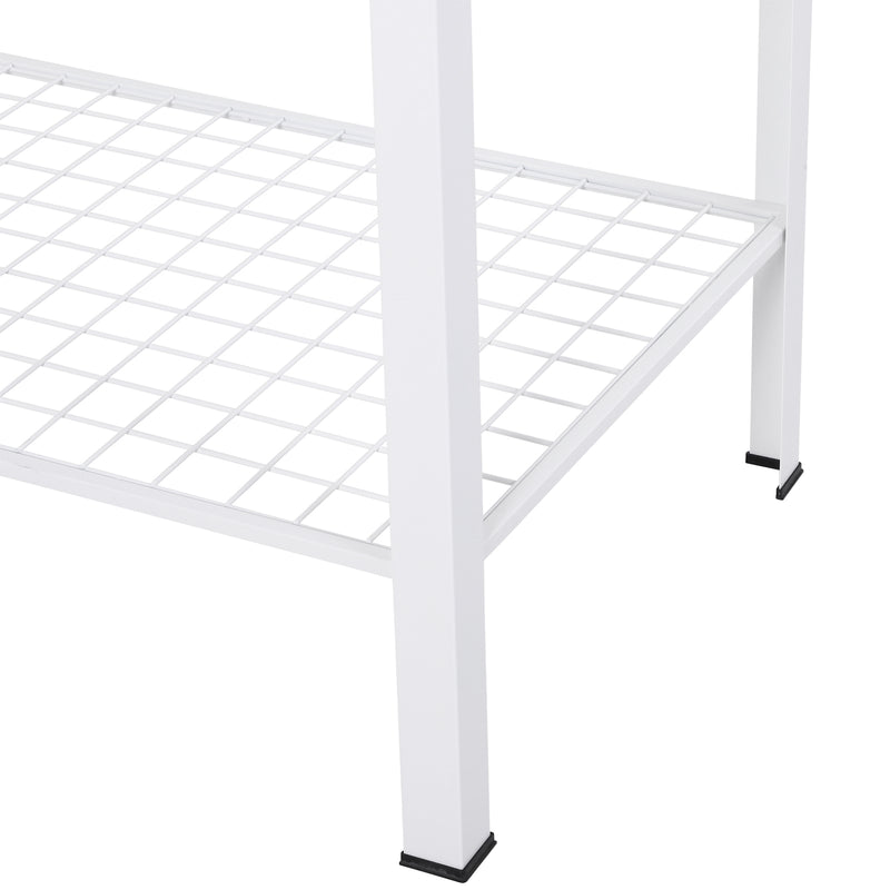 Outsunny Metal Outdoor Garden Potting Bench White