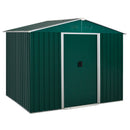 Outsunny 7.7ft x 5.7ft Garden Storage Shed with Double Sliding Door Outdoor Green