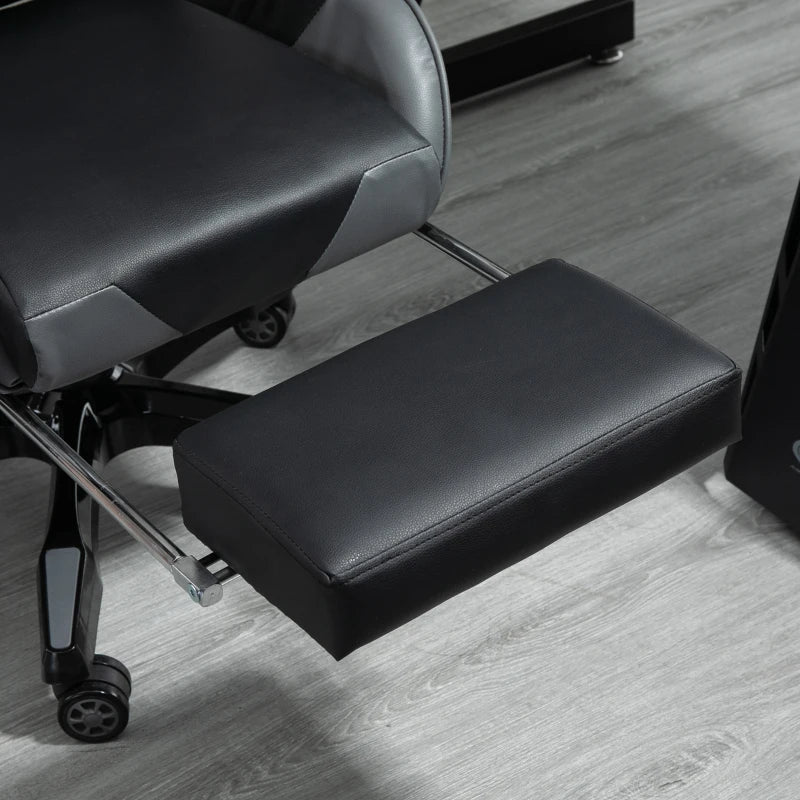 HOMCOM Gaming Chair with Backrest Grey