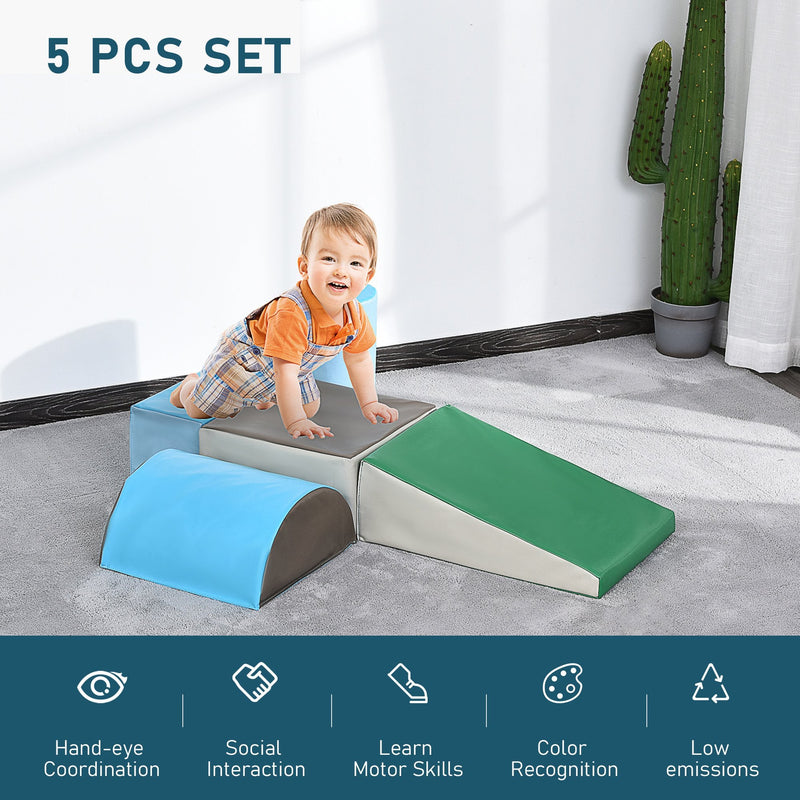 HOMCOM Kids 5 Piece Soft Play Set