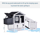 PawHut Wooden Chicken Coop Grey