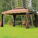 Outsunny Garden Gazebo - Brown