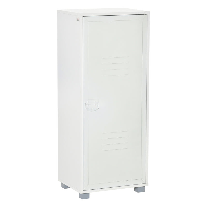 HOMCOM Filing Cabinet with Metal Door 110x45x35cm White