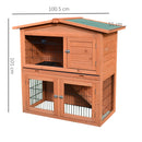 Pawhut Multi Level Rabbit Hutch