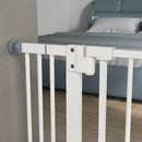 PawHut Adjustable Safety Gate w/ 2 Extensions and Four Adjustable Screws, White