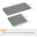 Outsunny 3PCs Rattan Garden Seat Cushions Pads for Patio Furniture Dark Grey