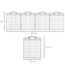 Outsunny Garden Decorative Fence Panels 44in x 12ft