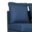 HOMCOM Folding Sleeper Sofa Bed Chair With Pillows, Pocket, Blue