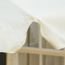 Outsunny Garden Parasol Patio Umbrella With Ruffles And Wooden Pole Beige