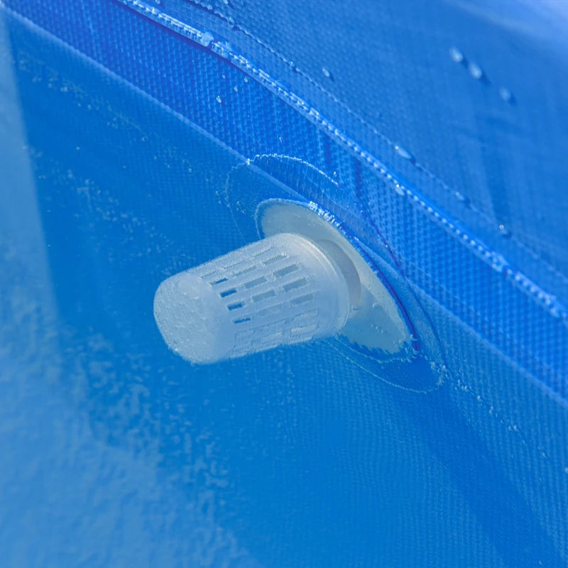 Outsunny Blue Swimming Pool with Steel Frame & Filter 315L x 225W x 75H cm