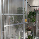 Outsunny 6 x 2.5ft Polycarbonate Greenhouse Aluminium Green House, Silver