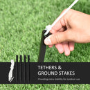 Halloween Inflatable Ghost Tree with White Ghost and Tombstone 8'