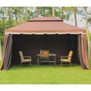 Outsunny Garden Gazebo - Brown
