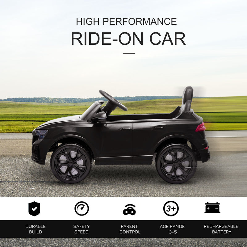 HOMCOM Kids Electric Ride On Car Audi RS Q8 6v - Black