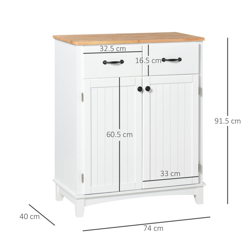 HOMCOM Kitchen Storage Cabinet - White