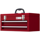 DURHAND Lockable 2 Drawer Tool Chest With Ball Bearing Slide Drawers Red