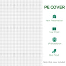 Outsunny 6x3x2m Greenhouse Replacement Cover ONLY for Tunnel Greenhouse White