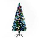 HOMCOM Christmas Fibre Optic Tree 6'