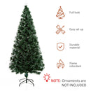 HOMCOM Christmas Fibre Optic Tree 6'