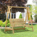 Outsunny 2 Seater Wooden Swing Bench