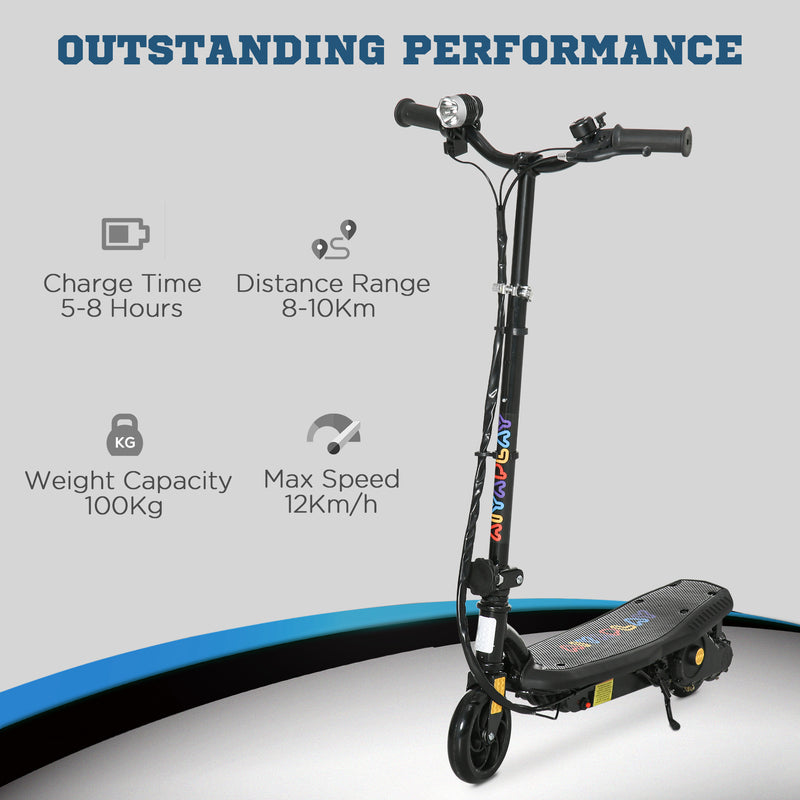 HOMCOM Kids 12km/h Electric Ride On eScooter 120w - Black